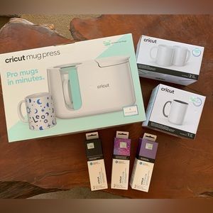 Cricut mug press and accessories